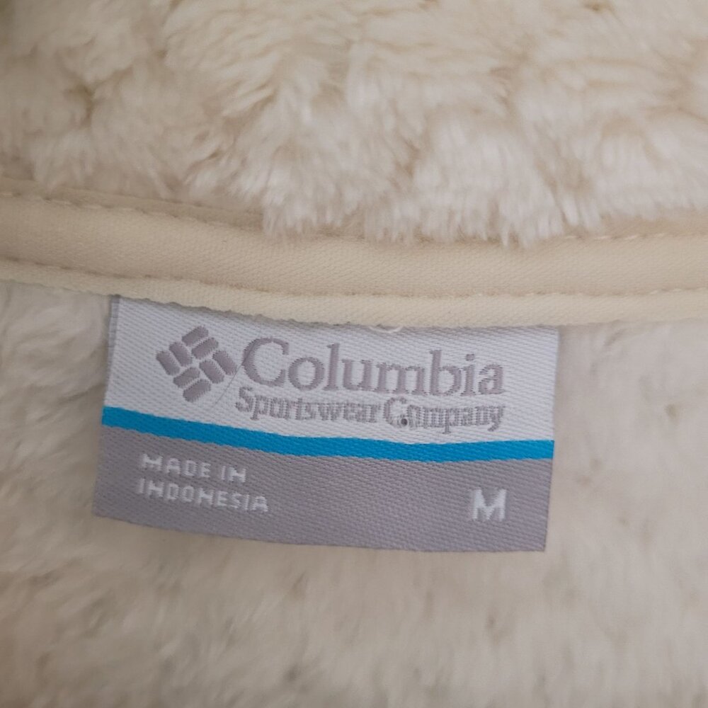 Columbia Fire Side II Sherpa Full-Zip Jacket Size M Ivory NWOT - Picture 3 of 12